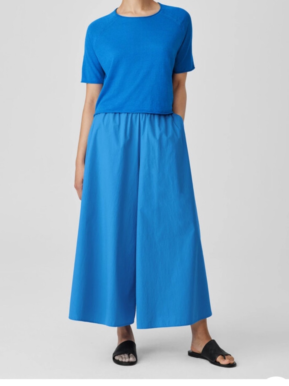 Eileen Fisher Washed Organic Cotton Poplin Skirt Pant
